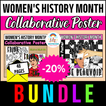 Preview of Women's History Month BUNDLE - Collaborative Poster Mural Project PACK