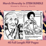 Women's History Month BUNDLE Diversity STEM : Coloring Pos