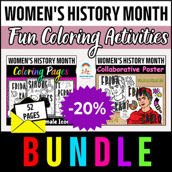 Preview of Women's History Month BUNDLE - Fun Coloring Activities PACK