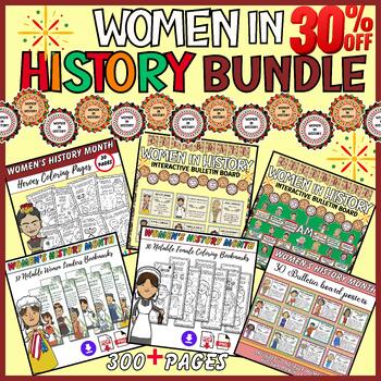 Preview of Women's History Month BUNDLE & History Month Activities: Collaborative Bundle