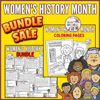 Preview of Women's History Month BUNDLE/ Reading and Comprehension / Coloring Pages