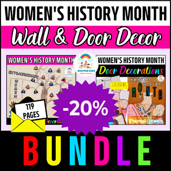 Preview of Women's History Month BUNDLE - Wall & Door Decor PACK