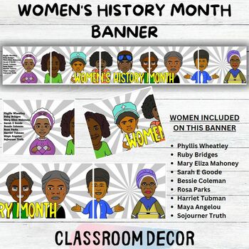 Preview of Women's History Month Banner | Bulletin Board | Classroom Decor