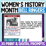 Women's History Month Bell Ringers - 30 BellRingers - Read