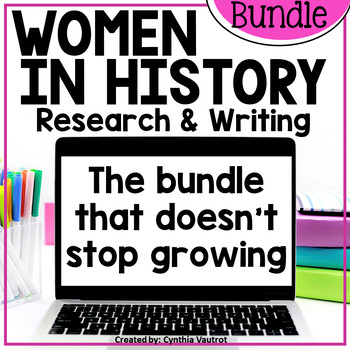 Preview of Women's History Month Biography Endless Bundle