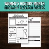 Women's History Month Biography Poster Bundle | March Project