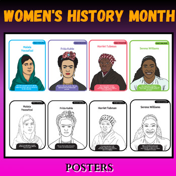 Preview of Women's History Month Biography Posters | 20 Influential Women | Pintables
