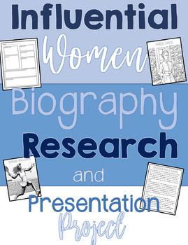 Preview of Women's History Month Biography Project- 24 Bios with Templates, Rubric incl.