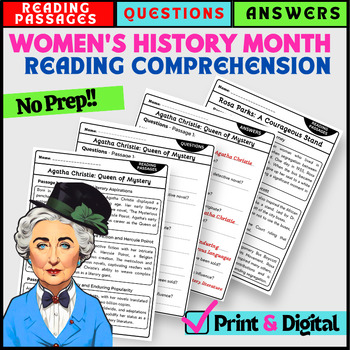 Preview of Women’s History Month Reading Comprehension Passages - International Womens Day