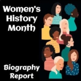 Women's History Month Biography Report-  GOOGLE SLIDES TEMPLATE
