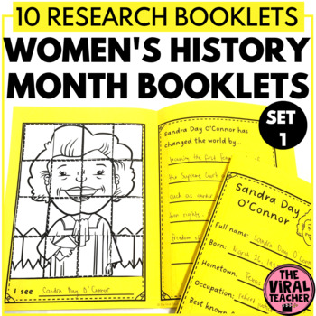 Preview of Women's History Month Activity Research Project and Biography Booklet set 1