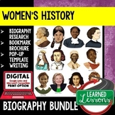 Women's History Month Biography Research Google Bundle