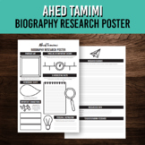 Women's History Month Biography Research Poster for Ahed T
