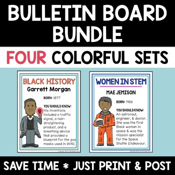Preview of Influential People Classroom Posters and Bulletin Board Bundle