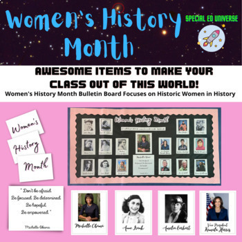 Women's History Month Bulletin Board by Special Ed Universe by Clayton ...
