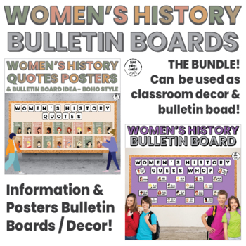 Preview of Women's History Month Bulletin Board | Decor | Posters | Information BUNDLE