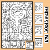 Women's History Month Bulletin Board Door Banner Coloring 