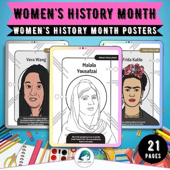 Preview of Women's History Month Bulletin Board: Interactive Posters, Biographies & Decor