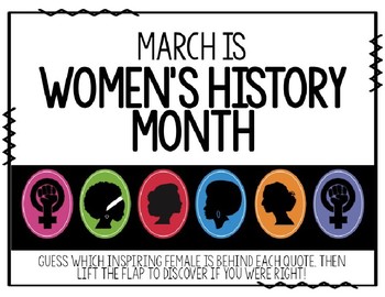 Preview of Women's History Month Bulletin Board Quotes Display