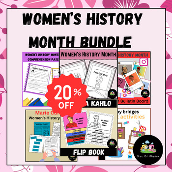 Preview of Women's History Month Bundle/Bulletin Board ,Reading and Writing ,Biography