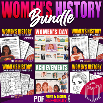 Preview of Women's Day Bundle: Engaging Activities & Educational Resources, Projects