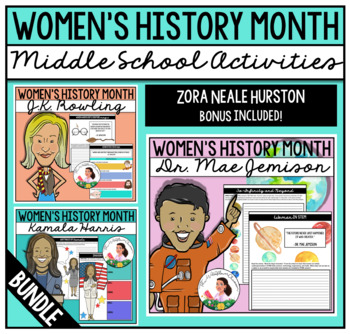 Preview of Women's History Month Bundle | Middle School