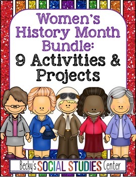 Preview of Women's History Month Bundle for Middle School - Nine Activities and Projects