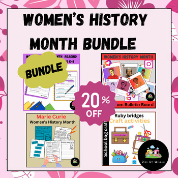 Preview of Women's History Month Bundle/  reading passages, Biography,bulletin board