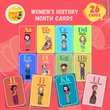 Preview of Women's History Month Cards | Alphabet A-Z