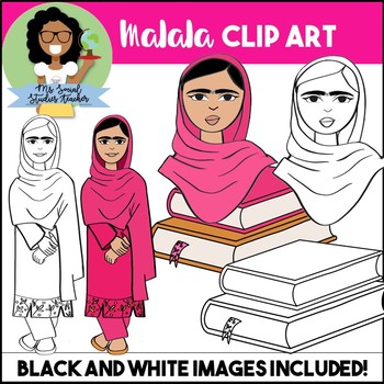 Preview of Malala Yousafzai Women’s History Clip Art