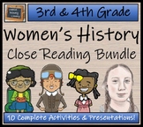 Womens History Month Close Reading Comprehension Bundle | 