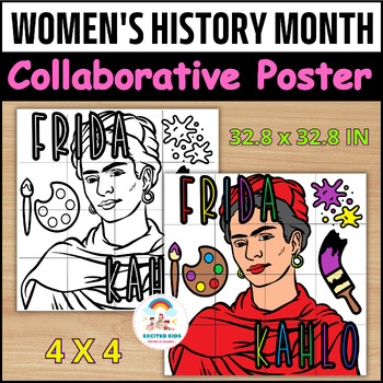 Preview of Women's History Month Collaborative Poster, icon Mexican Hispanic Heritage Month