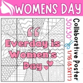 International Women's Day Collaborative coloring poster Ev