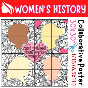 Preview of Women's History Month Collaborative Poster Project | mindfulness bulletin board