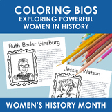 Women's History Month Color Page Biography | 40+ Influenti