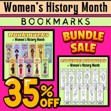 Women's History Month Coloring & Colorful Bookmarks | 32 W