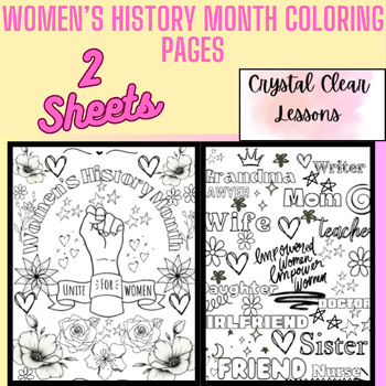 Preview of Women's History Month Coloring Pages