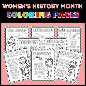 Preview of Women's History Month Coloring Pages, Inspiring Quotes for Women's History Month