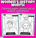 Women's History Month, Coloring Pages Posters Social Studi