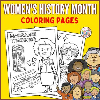 Preview of Women's History Month Coloring Pages / Printable Worksheets