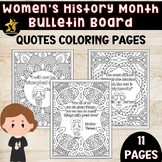 Women’s History Month Coloring Pages Quotes Bulletin Board