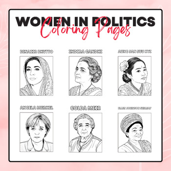 Women in Politics Coloring Pages | Women's History Month by DJO's ...