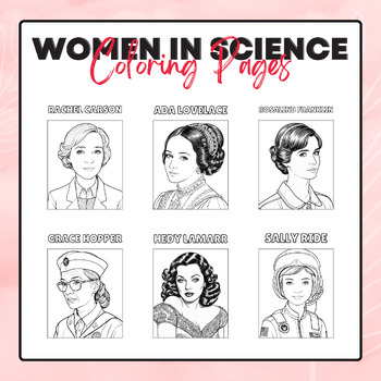 Women in Science Coloring Pages | Women's History Month Activities