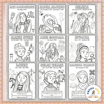 Women's History Month Coloring Pages | Womens History Month Coloring Sheets