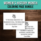 Women's History Month Coloring Pages with Inspirational Qu