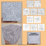 Women's History Month Craft Cube Math Pop Art Coloring Act