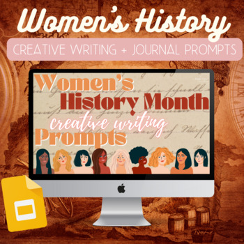 Preview of Women's History Month Creative Writing Journal Prompts | Middle and High School