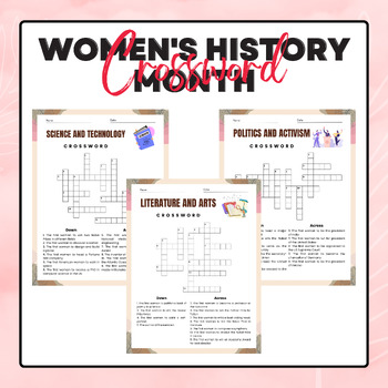 Preview of Women's History Month Crossword Puzzles | Women's History Month Activities
