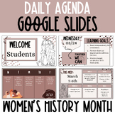 Women's History Month Daily Agenda Google Slides | Templat