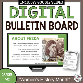 Preview of Women's History Month Library Activity - March Digital Bulletin Board - Library